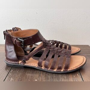 Born BOC Brown Gladiator Sandals Womens size 7